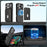 For iPhone 17 Pro Max Magnetic Case Detachable Card Slot Kickstand Leather + TPU Phone Cover - Black - 5