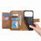 For iPhone 18 Pro Max / 17 Pro Max Case Floral Leaf Pattern Multi Card Slots Zipper Leather Phone Cover with Wrist Strap - Brown - 4