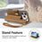 For iPhone 18 Pro Max / 17 Pro Max Case Floral Leaf Pattern Multi Card Slots Zipper Leather Phone Cover with Wrist Strap - Brown - 6