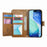 For iPhone Air Case Floral Leaf Pattern Multi Card Slots Zipper Leather Phone Cover with Wrist Strap - Brown - 2