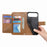 For iPhone Air Case Floral Leaf Pattern Multi Card Slots Zipper Leather Phone Cover with Wrist Strap - Brown - 3