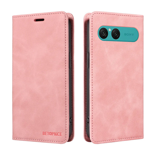 BETOPNICE For Sony Xperia 10 VII Case  Magnetic Closure RFID Blocking Wallet Stand Leather Phone Cover - Pink - 2
