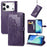 For iPhone 18 Pro Max / 17 Pro Max Case Wallet Mandala Flower Leather Phone Cover Stand View - Purple - 4