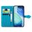 For iPhone Air Case Wallet Mandala Flower Leather Phone Cover Stand View - Blue - 2