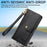 For iPhone 18 Pro Max / 17 Pro Max Case RFID Blocking Zipper Pocket Leather Wallet Phone Cover with Strap - Black - 5