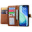 For iPhone 18 Pro / 17 Pro Case RFID Blocking Zipper Pocket Leather Wallet Phone Cover with Strap - Brown - 2