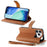 For iPhone 18 Pro / 17 Pro Case RFID Blocking Zipper Pocket Leather Wallet Phone Cover with Strap - Brown - 3