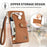 For iPhone Air Case RFID Blocking Zipper Pocket Leather Wallet Phone Cover with Strap - Brown - 7