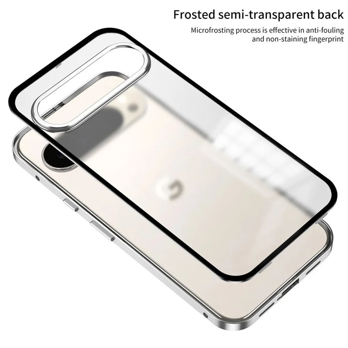 For Google Pixel 10 Pro XL Matte Case Aluminium Alloy + PC Phone Cover Pop-Up Snap Lock - Black - 5