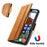 CASENEO For iPhone 17 Phone Cases PU Leather Cover Stand with RFID Blocking Wallet - Khaki - 6