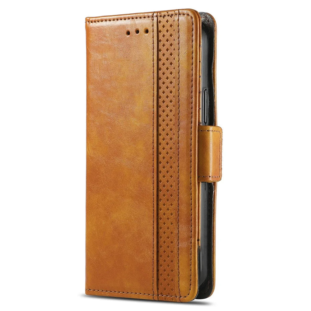 CASENEO For iPhone 17 Phone Cases PU Leather Cover Stand with RFID Blocking Wallet - Khaki - 7