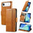 CASENEO For iPhone Air Phone Cases PU Leather Cover Stand with RFID Blocking Wallet - Khaki - 7