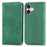 For iPhone 17 Leather Case with Card Holder Magnetic Absorption Phone Cover - Green - 1