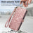 For iPhone 18 Pro / 17 Pro Case Zipper Wallet Geometry Lines Leather Phone Cover with Strap - Pink - 5
