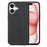 For iPhone 16 Case Carbon Fiber Texture PU Leather + PC + TPU Phone Cover - Black - 1