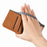 For iPhone 17 Case Wallet Tri-Color Stitching Leather Phone Cover with Elastic Wristband - Brown - 4
