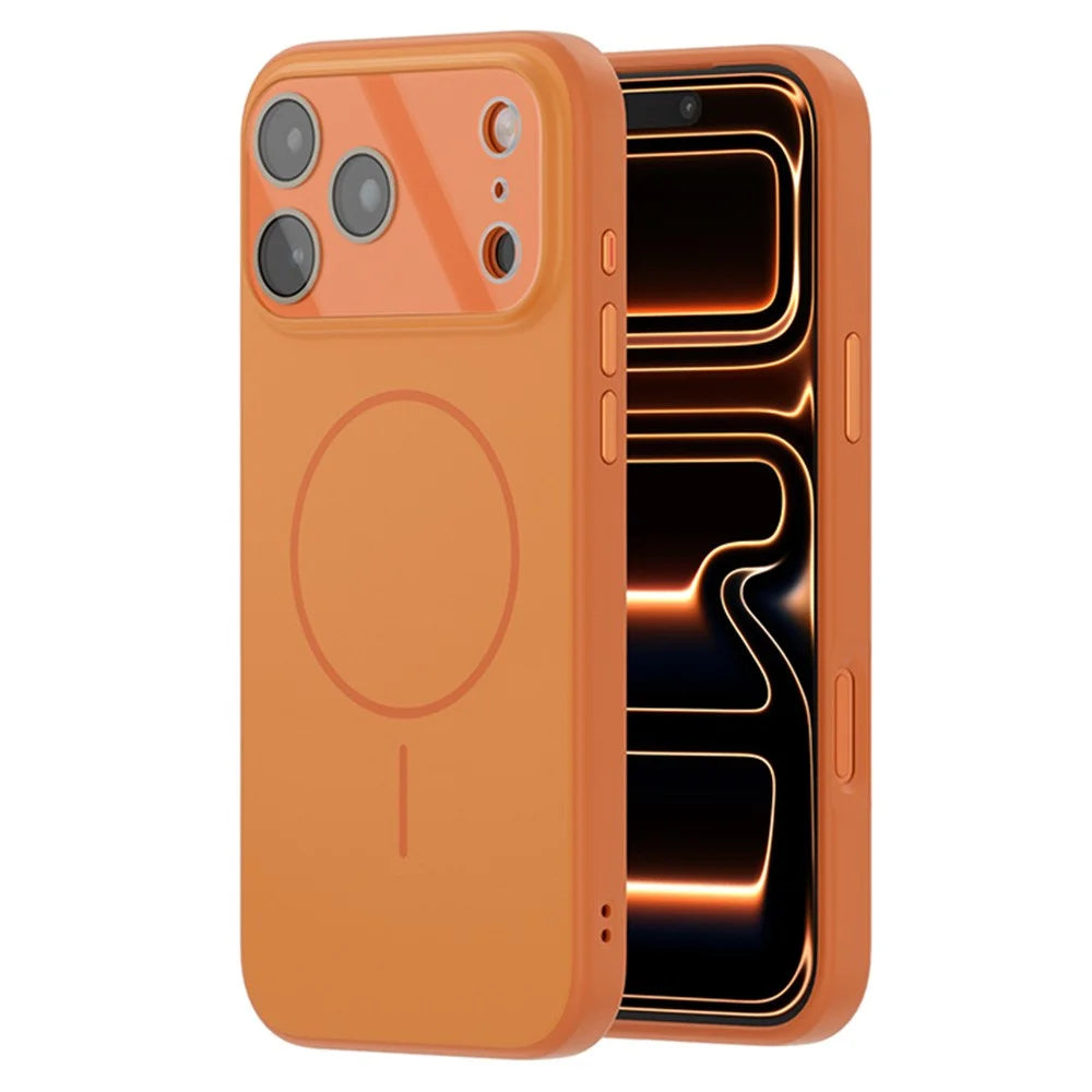 For iPhone 17 Pro Max Case Compatible with MagSafe TPU + PC Precise Coutout Phone Cover - Orange - 1