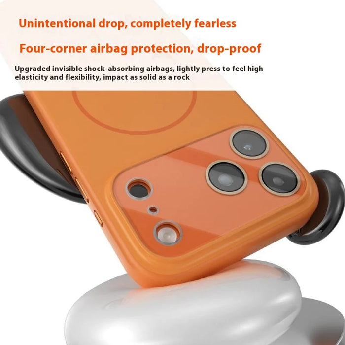 For iPhone 17 Pro Max Case Compatible with MagSafe TPU + PC Precise Coutout Phone Cover - Orange - 3