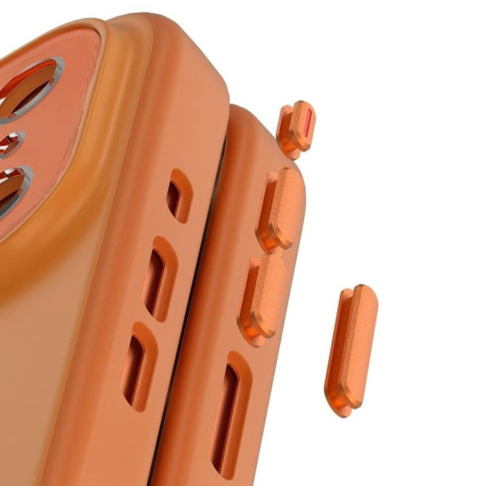 For iPhone 17 Pro Max Case Compatible with MagSafe TPU + PC Precise Coutout Phone Cover - Orange - 6