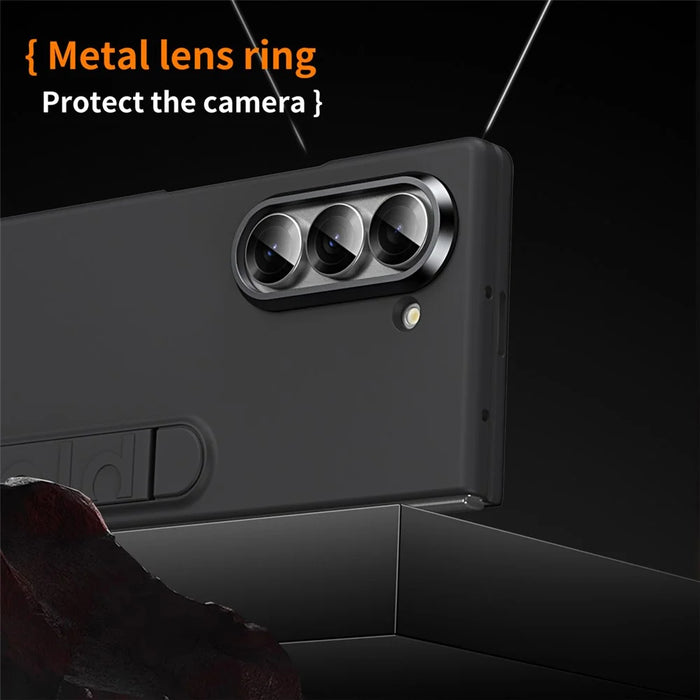 For Samsung Galaxy Z Fold5 5G Case Kickstand Hard PC Phone Cover (without Screen Protector) - Black - 7