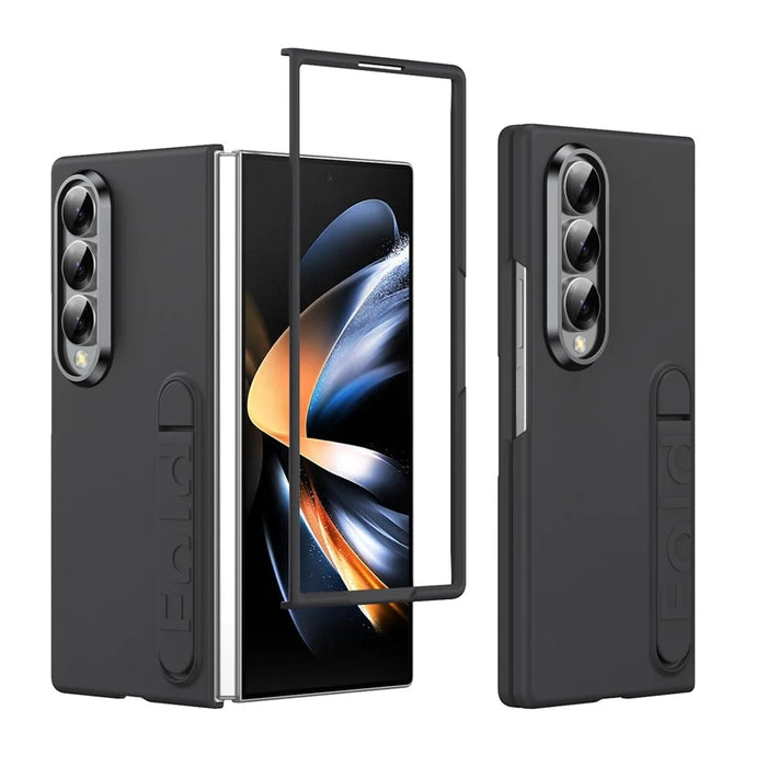 For Samsung Galaxy Z Fold3 5G Case Kickstand Hard PC Phone Cover (without Screen Protector) - Black - 2