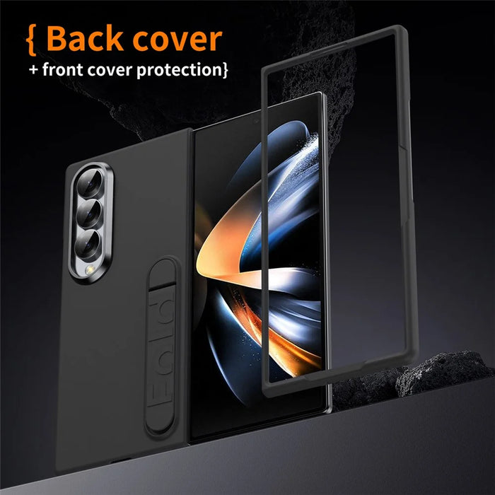 For Samsung Galaxy Z Fold3 5G Case Kickstand Hard PC Phone Cover (without Screen Protector) - Black - 4