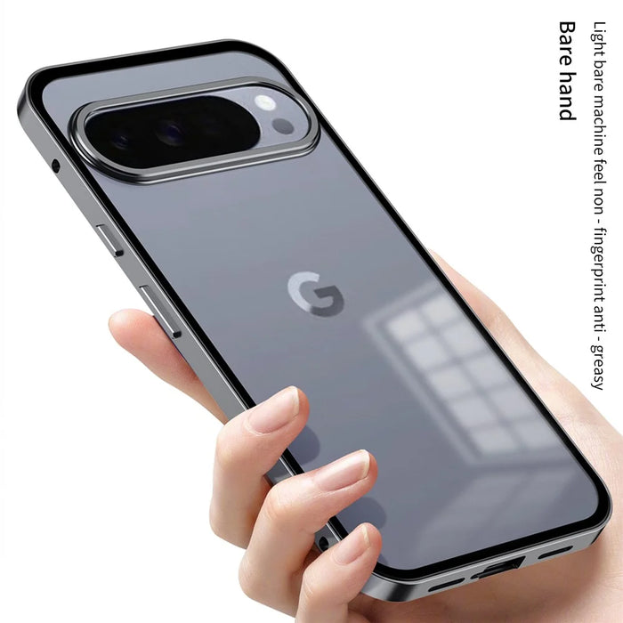 For Google Pixel 10 / 10 Pro Matte Case Aluminium Alloy + PC Phone Cover Pop-Up Snap Lock - Black - 5