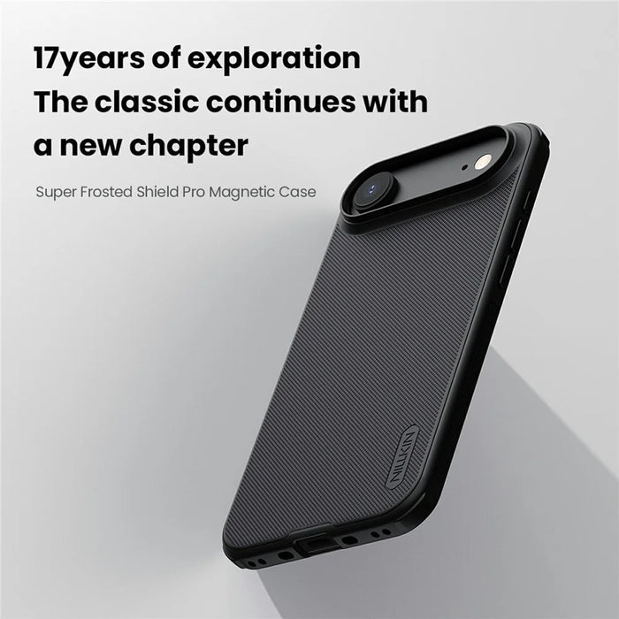 NILLKIN Frosted Shield Pro for iPhone Air Case Compatible with MagSafe PC + TPU Phone Cover - Black - 6