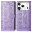 For iPhone 17 Pro Case Flip Wallet Leather Phone Cover with Cute Cat Dog Pattern - Light Purple - 1