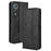 For TECNO Pova Curve 5G LJ8k Leather Case Wallet Stand Retro Texture Phone Cover - Black - 1