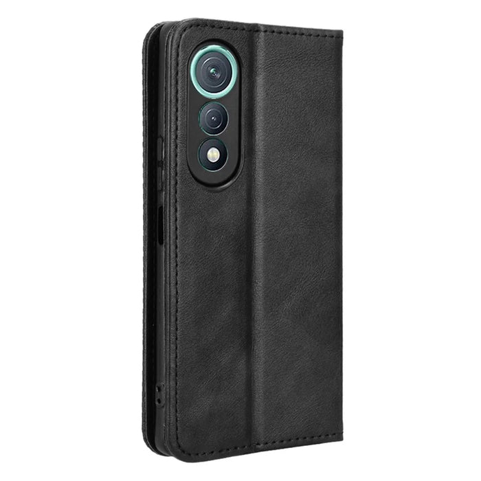 For TECNO Pova Curve 5G LJ8k Leather Case Wallet Stand Retro Texture Phone Cover - Black - 7