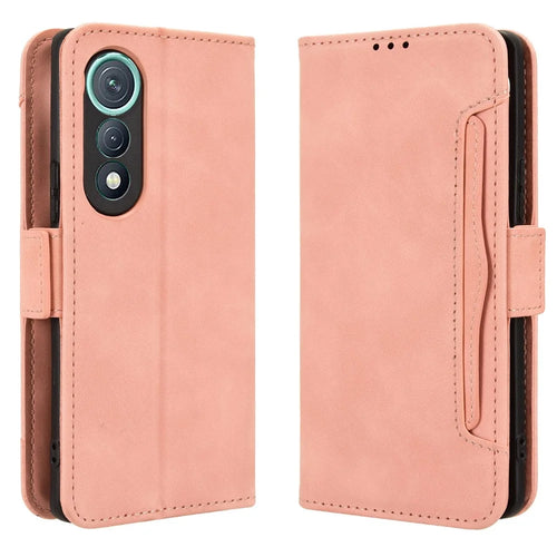 For TECNO Pova Curve 5G LJ8k Leather Case Phone Wallet Cover with Multiple Card Slots - Pink - 1