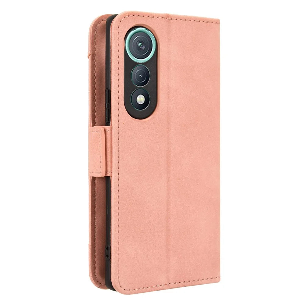 For TECNO Pova Curve 5G LJ8k Leather Case Phone Wallet Cover with Multiple Card Slots - Pink - 7