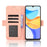 For Blackview Shark 6 / Oscal Tiger 8 Leather Case Phone Wallet Cover with Multiple Card Slots - Pink - 3