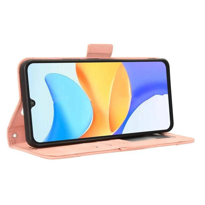 For Blackview Shark 6 / Oscal Tiger 8 Leather Case Phone Wallet Cover with Multiple Card Slots - Pink - 4