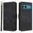 For Sony Xperia 10 VII Case Wallet RFID Blocking PU Leather Phone Cover Stand with Strap - Black - 1