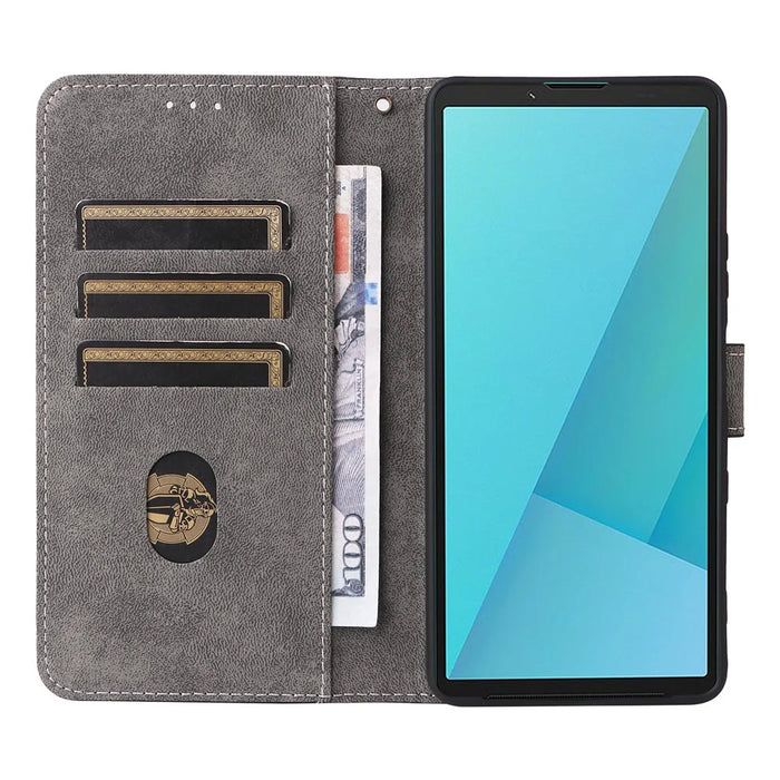 For Sony Xperia 10 VII Case Wallet RFID Blocking PU Leather Phone Cover Stand with Strap - Black - 2