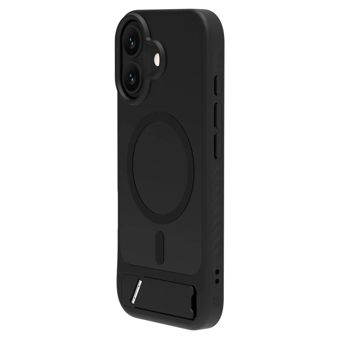 LEREACH Le-Chic Series for iPhone 17 Case TPU + PC Kickstand Phone Cover Compatible with MagSafe - Black - 7