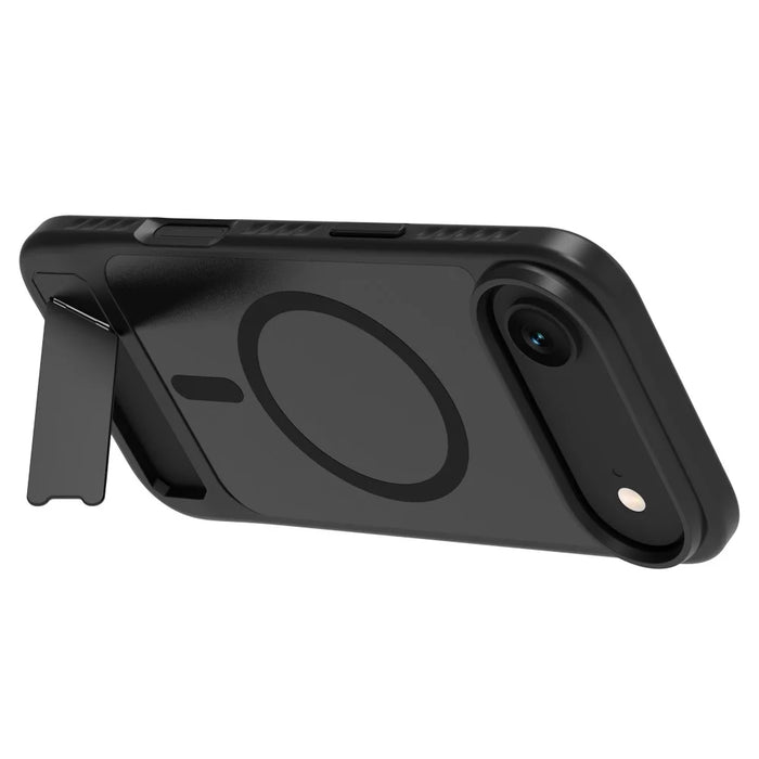 LEREACH Le-Chic Series for iPhone Air Case TPU + PC Kickstand Phone Cover Compatible with MagSafe - Black - 6
