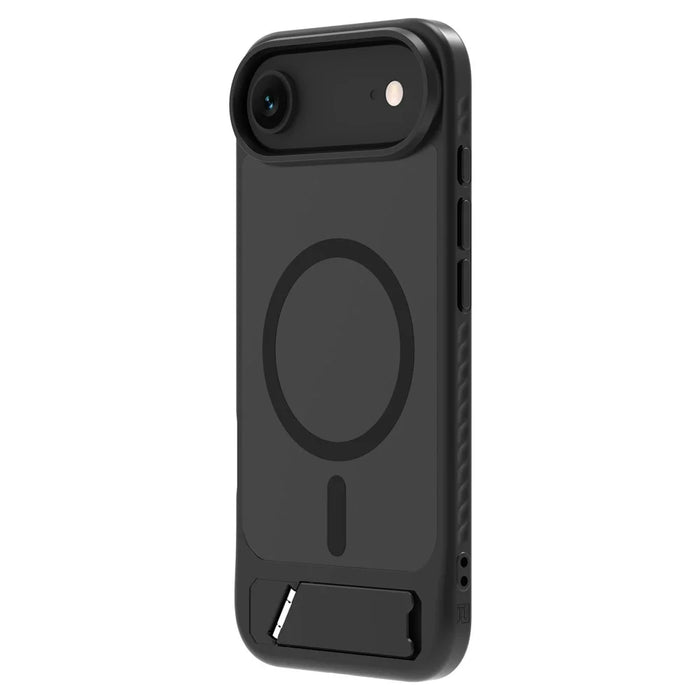 LEREACH Le-Chic Series for iPhone Air Case TPU + PC Kickstand Phone Cover Compatible with MagSafe - Black - 7