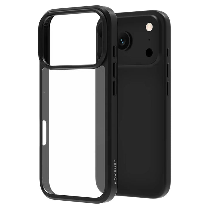 LEREACH TOC Series for iPhone 17 Pro Case TPU + Acrylic Phone Cover - Black - 2