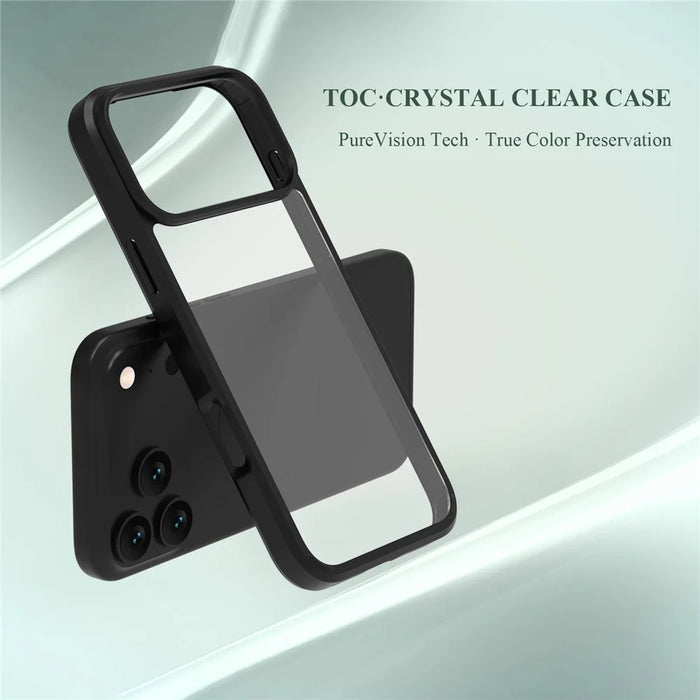 LEREACH TOC Series for iPhone 17 Pro Max Case TPU + Acrylic Phone Cover - Black - 7