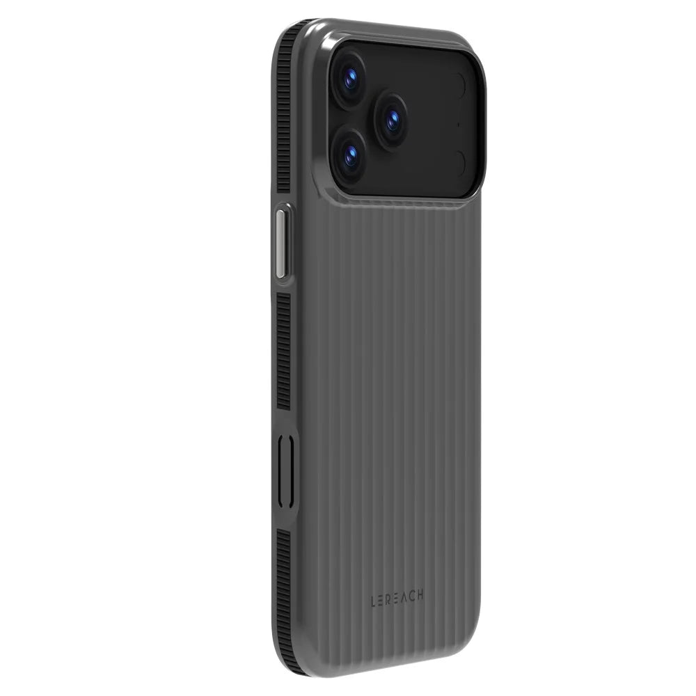 LEREACH TOC Series for iPhone 17 Pro Max Case Flowing Grid PC Phone Cover - Black - 3