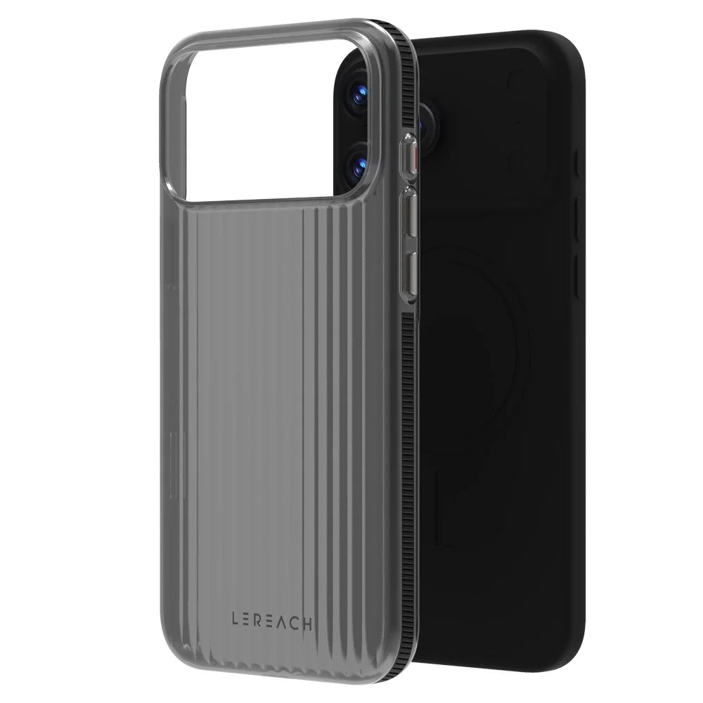 LEREACH TOC Series for iPhone 17 Pro Max Case Flowing Grid PC Phone Cover - Black - 5