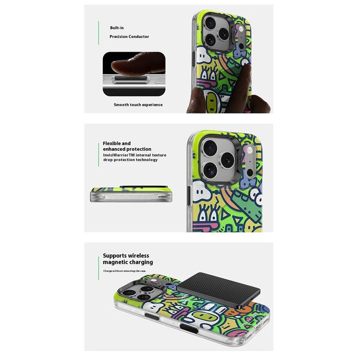 BENKS D1 for iPhone 17 Pro Max Magnetic Case Cartoon Pattern TPU TPE PC Phone Cover Compatible with MagSafe - Fantasy World - 6