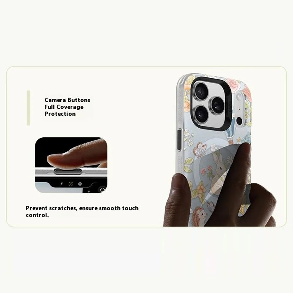 BENKS D1 for iPhone 17 Pro Magnetic Case Garden Series TPU TPE PC Phone Cover Compatible with MagSafe - Forest Legend - 4