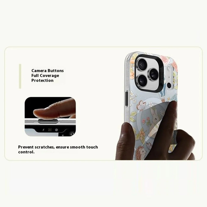 BENKS D1 for iPhone 17 Pro Magnetic Case Garden Series TPU TPE PC Phone Cover Compatible with MagSafe - Forest Legend - 4