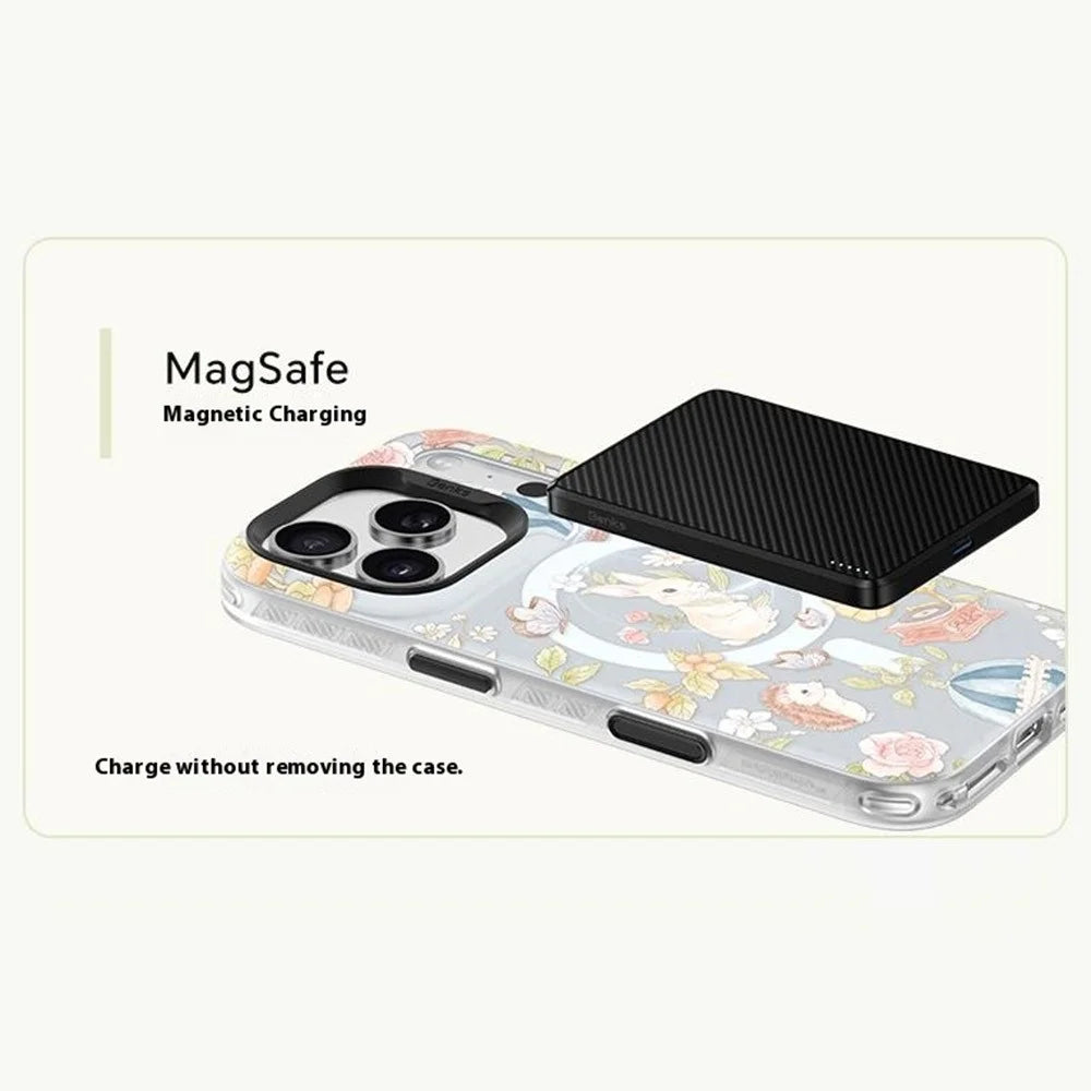 BENKS D1 for iPhone 17 Pro Max Magnetic Case Garden Series TPU TPE PC Phone Cover Compatible with MagSafe - Forest Legend - 3