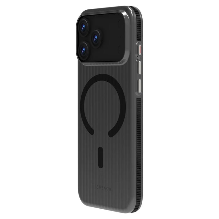 LEREACH TOC Series for iPhone 17 Pro Max Case Flowing Grid PC Phone Cover Compatible with MagSafe - Black - 4