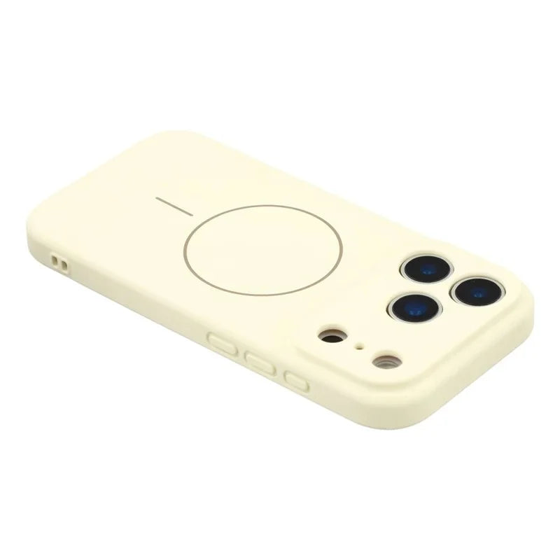 WANLONFENG For iPhone 17 Pro Max Case with 2pcs Screen Films  XQ1 Series TPU Liquid Silicone Precise Cutout Phone Cover Compatible with MagSafe - White - 4